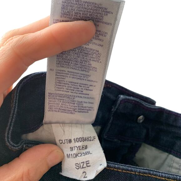 NYDJ Jeans Womens 2 Blue Denim Dark Wash Cotton Billie Mini Boot Cut Mid-Rise - Picture 9 of 9